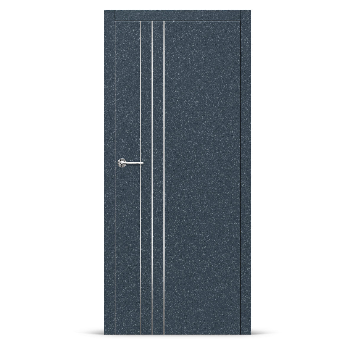 Фурнированa интериорнa вратa интарзия LUX 103 - четкана стомана