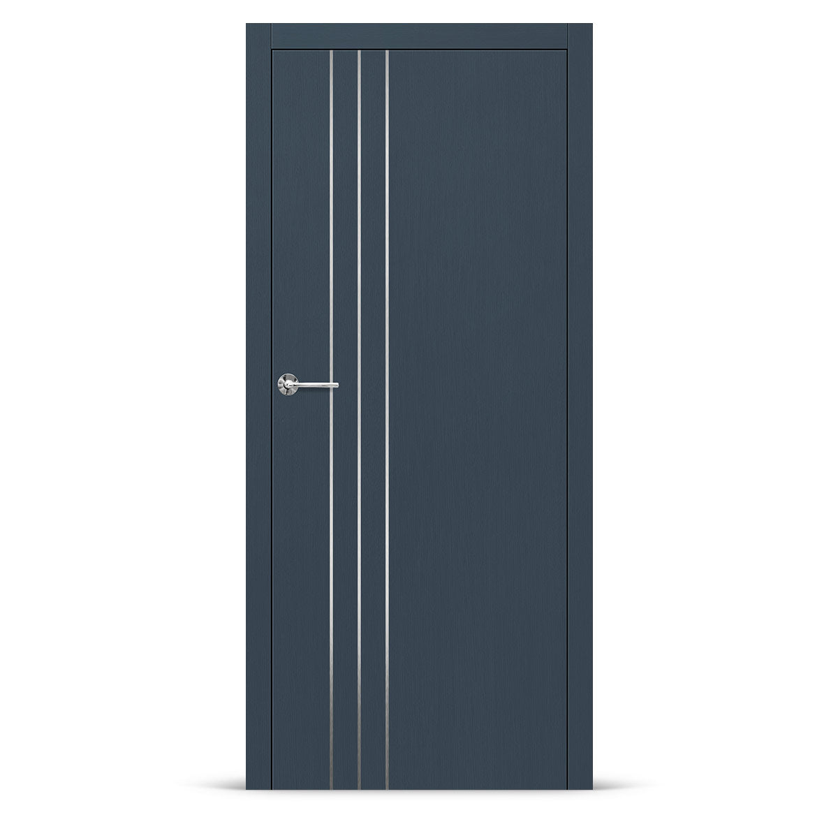 Фурнированa интериорнa вратa интарзия LUX 103 - четкана стомана