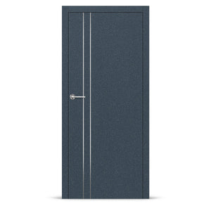 Фурнированa интериорнa вратa интарзия LUX 104 - четкана стомана