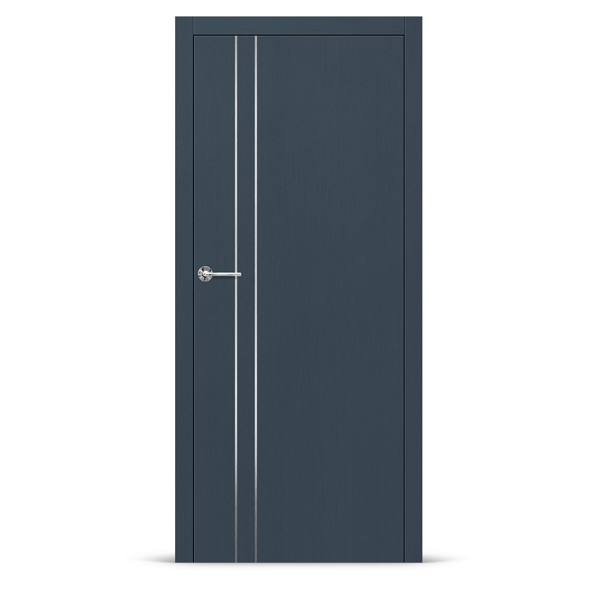 Фурнированa интериорнa вратa интарзия LUX 104 - четкана стомана