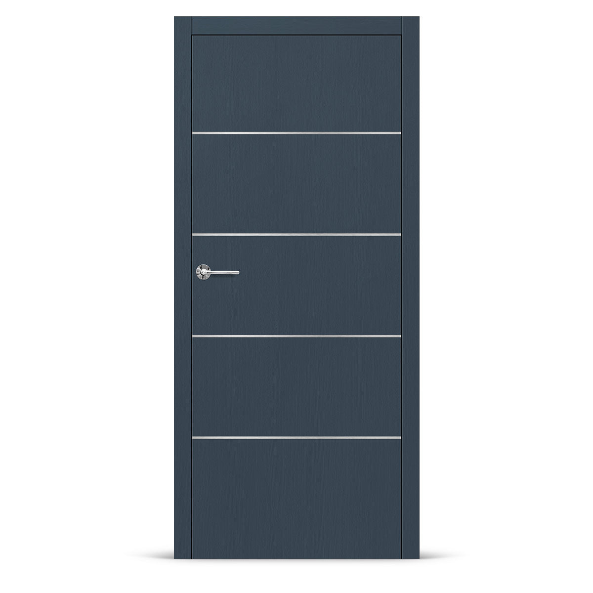 Фурнированa интериорнa вратa интарзия LUX 107 - четкана стомана