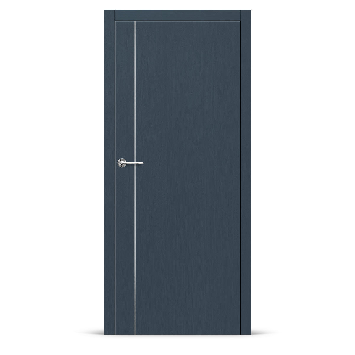 Фурнированa интериорнa вратa интарзия LUX 112 - четкана стомана