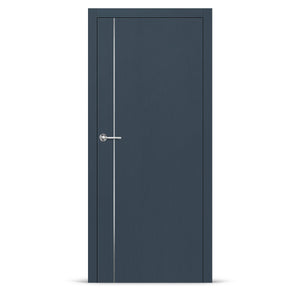 Фурнированa интериорнa вратa интарзия LUX 112 - четкана стомана