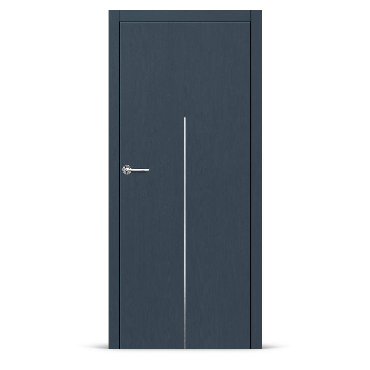 Фурнированa интериорнa вратa интарзия LUX 113 - четкана стомана
