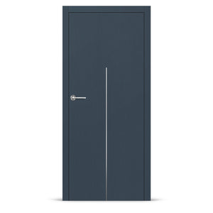 Фурнированa интериорнa вратa интарзия LUX 113 - четкана стомана