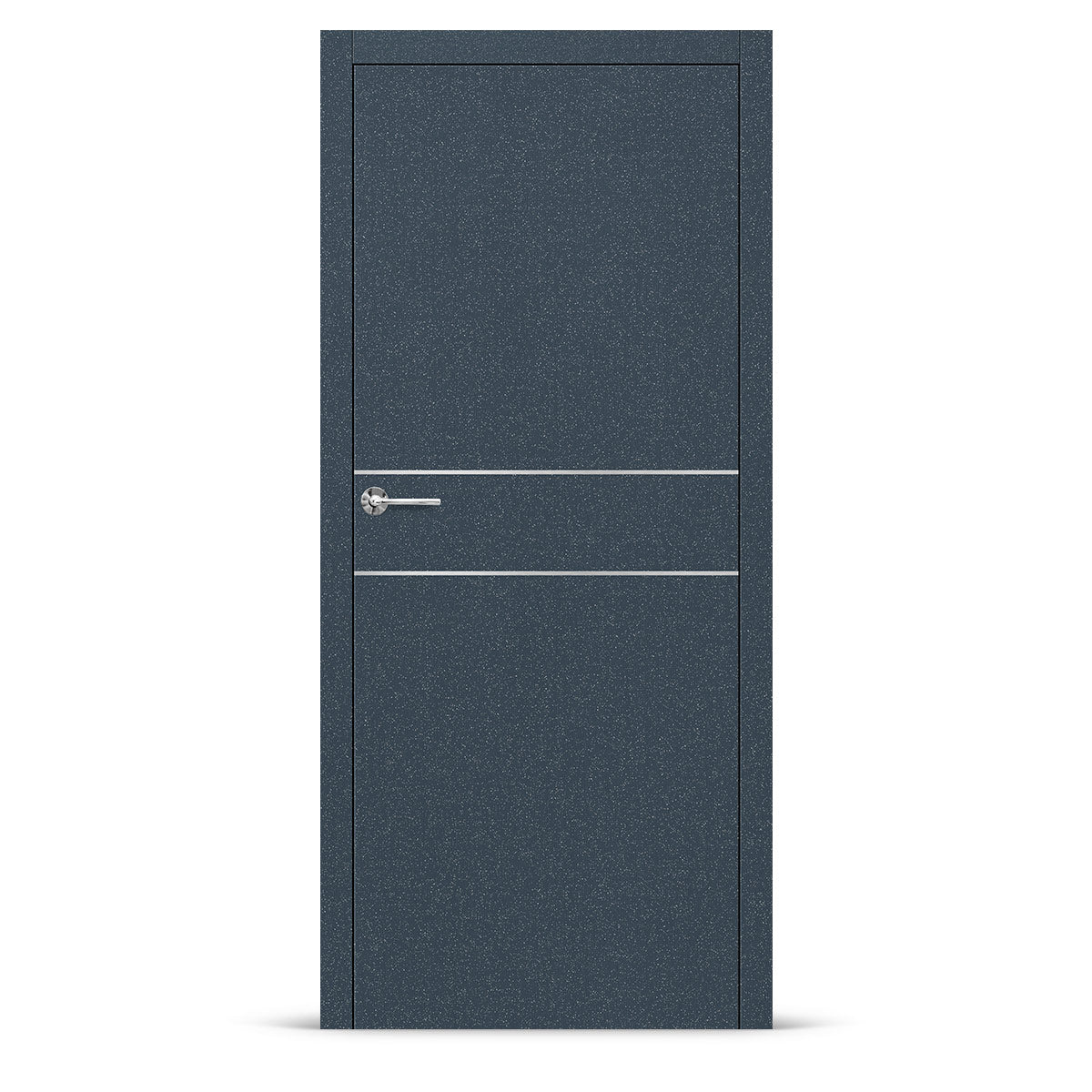 Фурнированa интериорнa вратa интарзия LUX 116 - четкана стомана