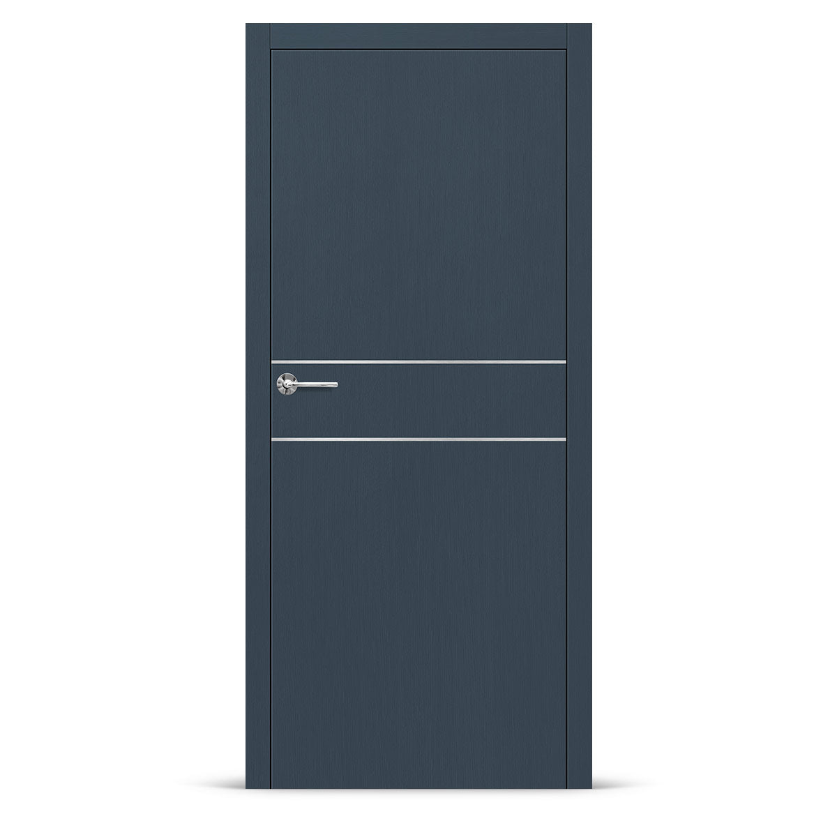 Фурнированa интериорнa вратa интарзия LUX 116 - четкана стомана
