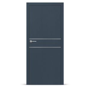 Фурнированa интериорнa вратa интарзия LUX 116 - четкана стомана