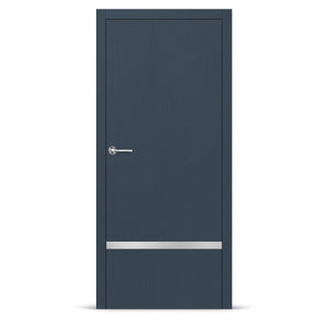 Фурнированa интериорнa вратa интарзия LUX 117 - четкана стомана