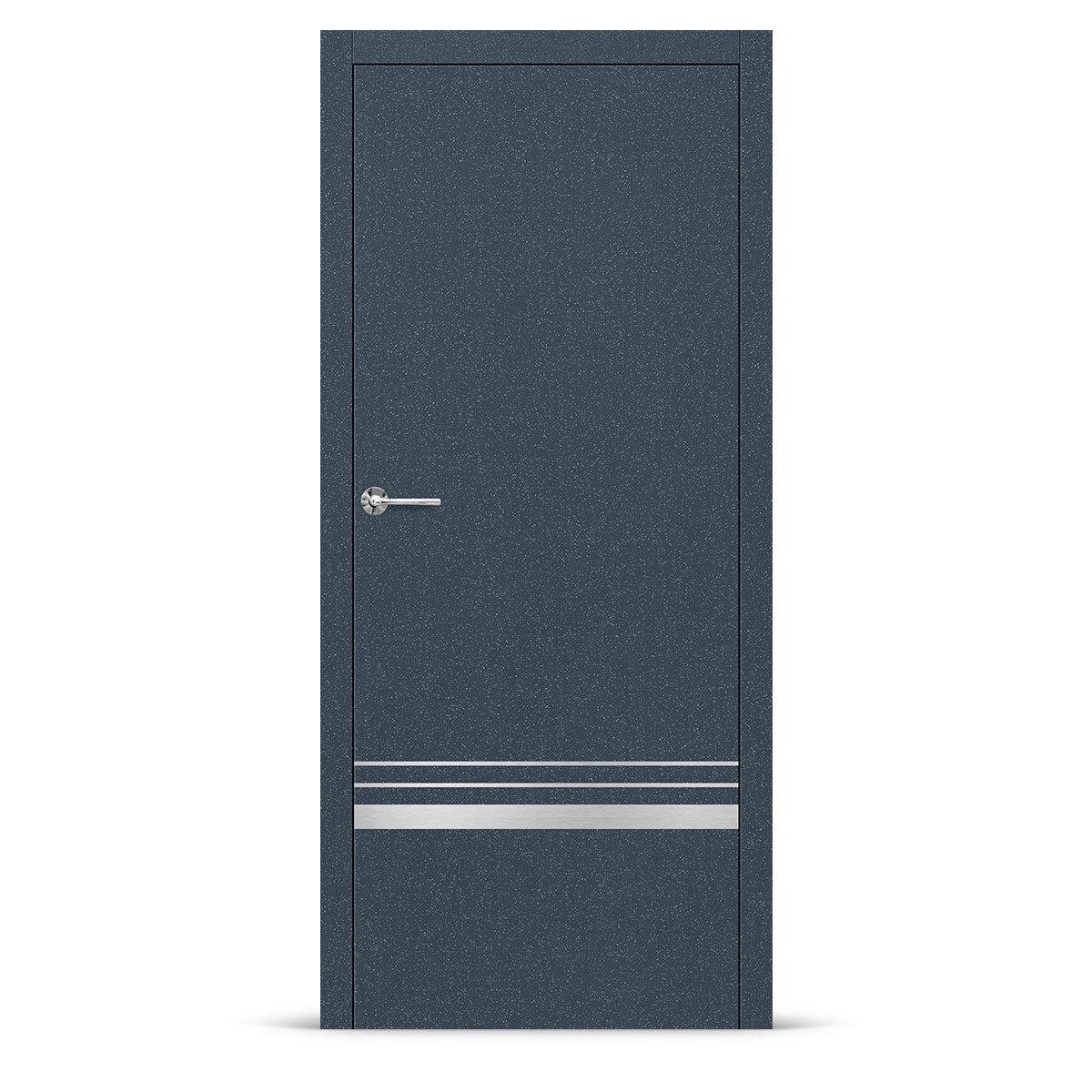 Фурнированa интериорнa вратa интарзия LUX 118 - четкана стомана