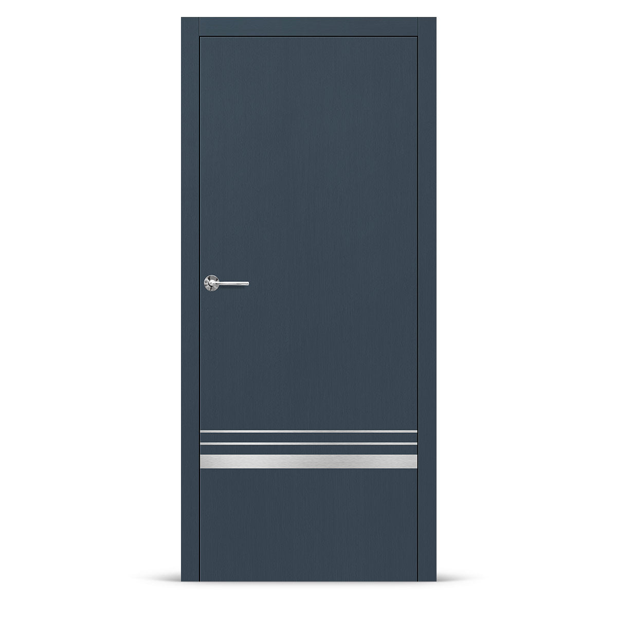 Фурнированa интериорнa вратa интарзия LUX 118 - четкана стомана
