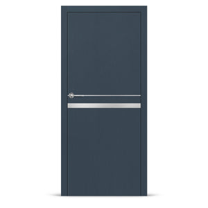 Фурнированa интериорнa вратa интарзия LUX 119 - четкана стомана