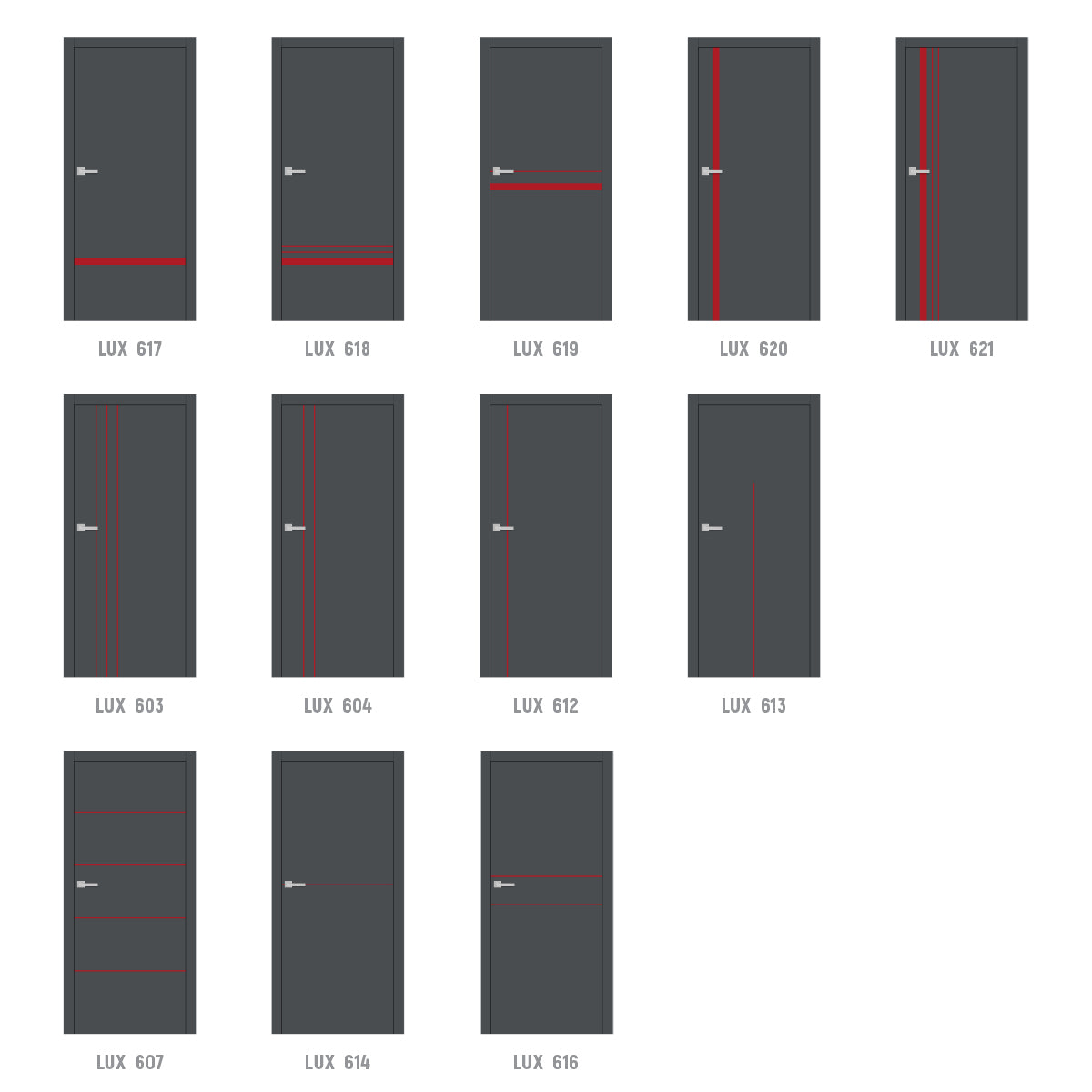 Интарзия LUX 603 - червена