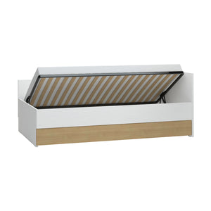 Легло с повдигащ механизъм 90 X 200 4YOU - бяло с дъб