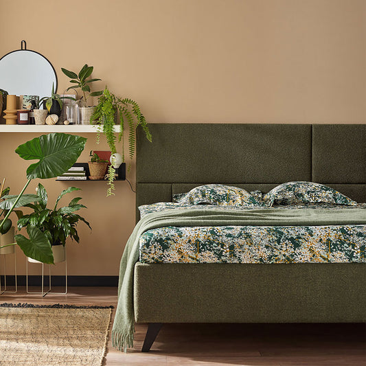 Тапицирано легло с крака Geometric 180x200 I Флор Декор