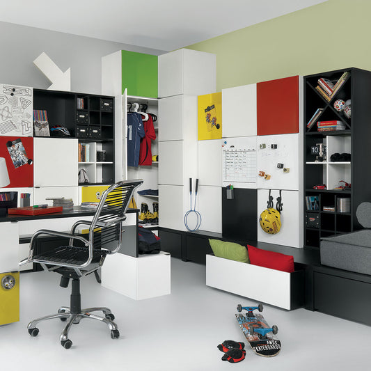 Гардероб 106 x 95 двукрилен с платформа -YOUNG USERS