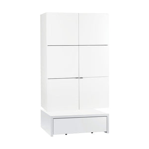 Гардероб 106 x 95 двукрилен с платформа с чекмедже-YOUNG USERS