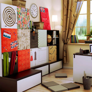 Гардероб 106 x 95 двукрилен с платформа с чекмедже-YOUNG USERS