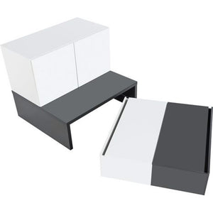Скрин 106 x 95 с чекмеджета и платформа с маса YOUNG USERS