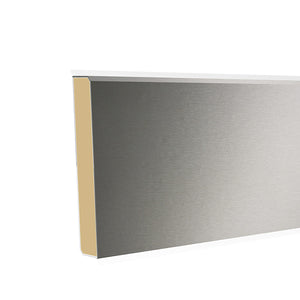 Перваз MDF, CUBU FLEX LIFE Premium - Неръждаема стомана, 80 мм на Doelken от Флор Декор