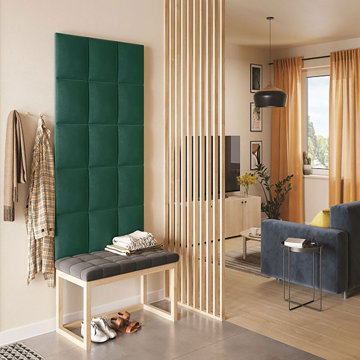 Тапициран панел Vilo REGULAR 3 30X30 BOTTLE GREEN на VOX Полша от Флор Декор