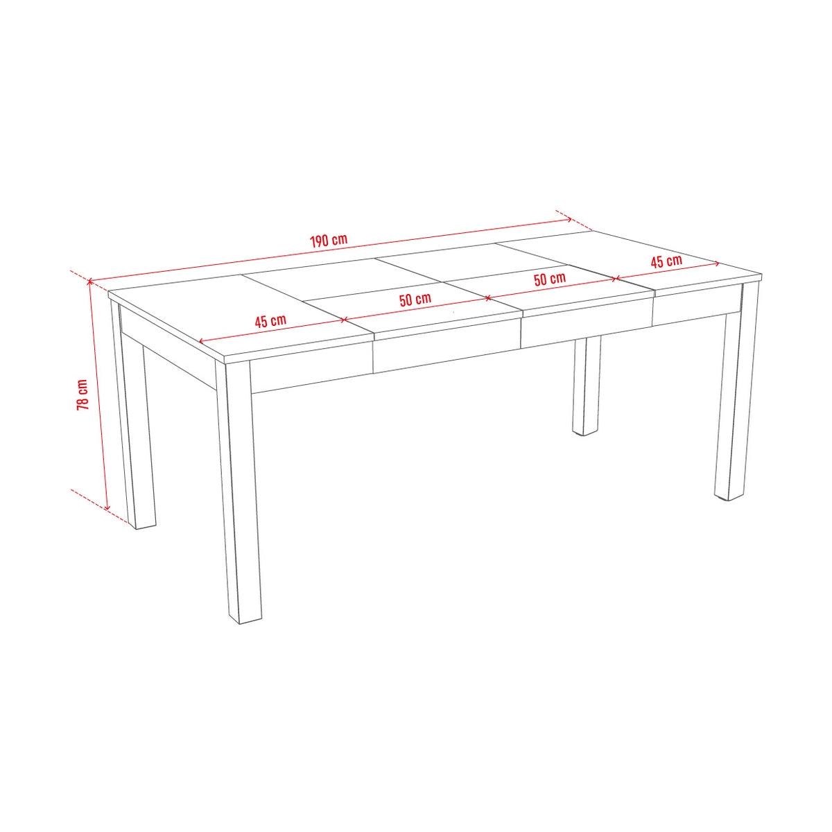 Разтегателна маса 90x90 Simple