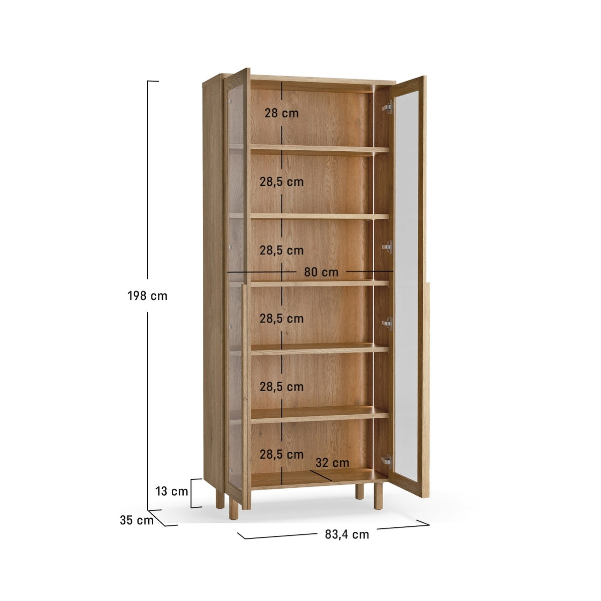 Двукрила витрина Well