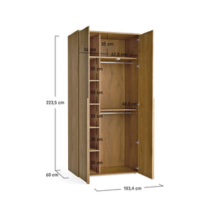 Двукрилен гардероб Well