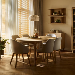 Кръгла разтегателна маса Well