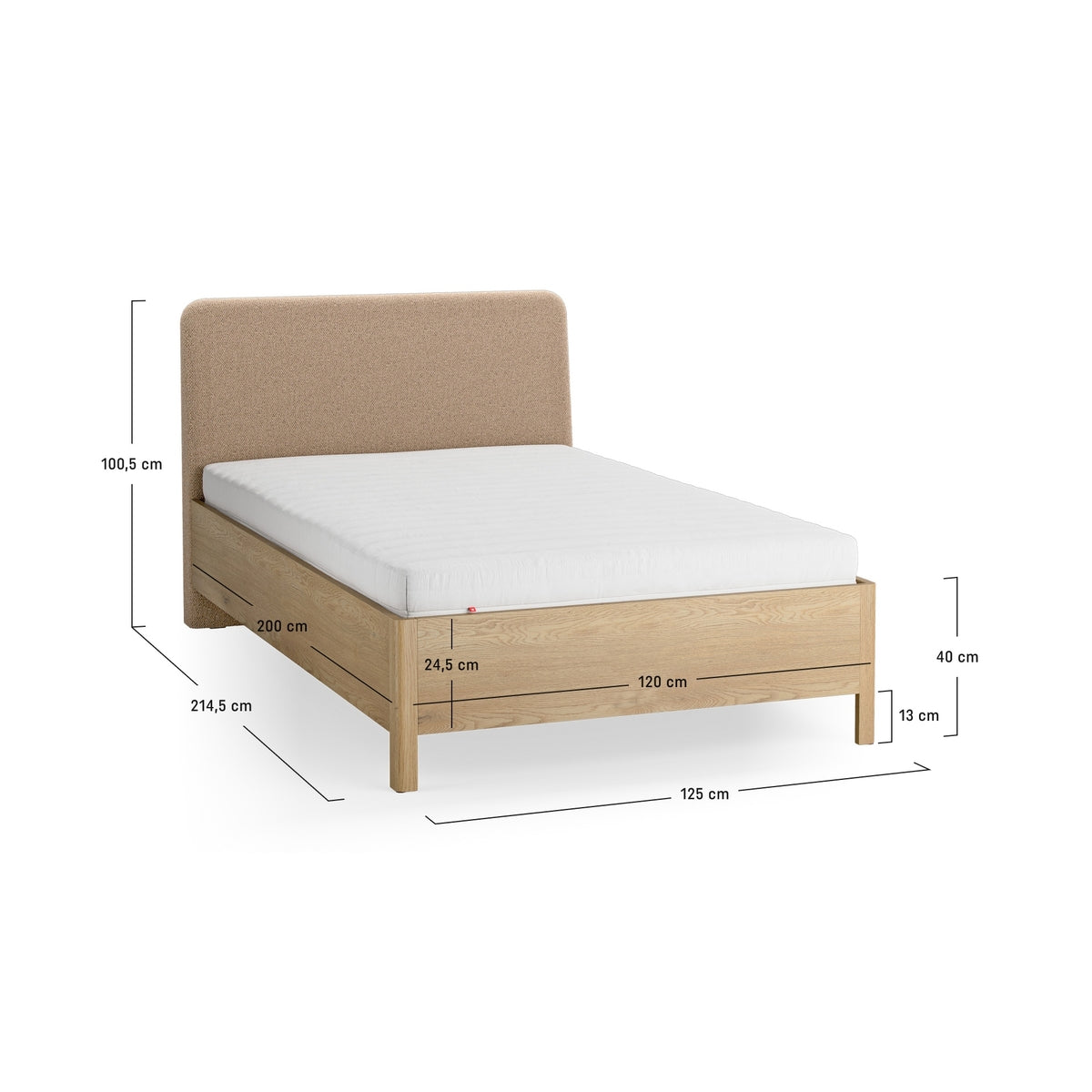 Легло с тапицирана табла Well