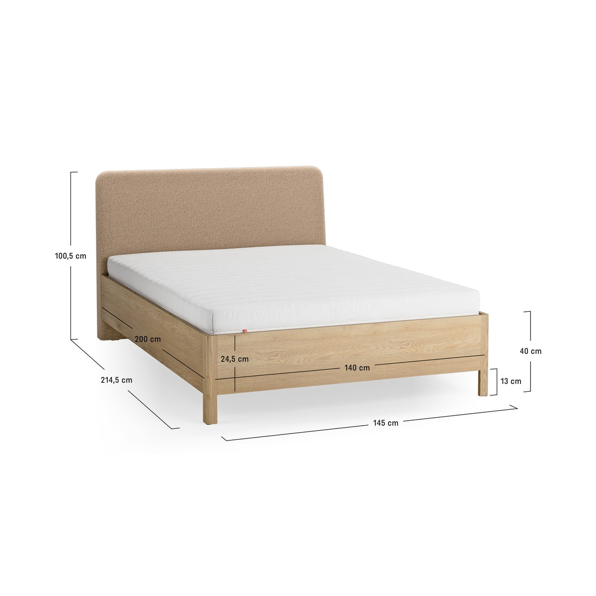 Легло с тапицирана табла Well