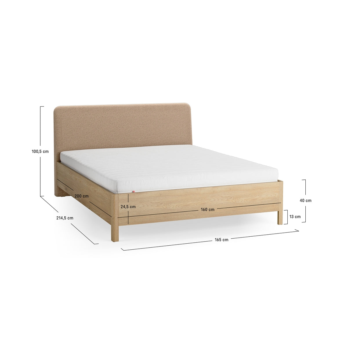 Легло с тапицирана табла Well