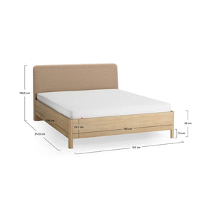 Легло с тапицирана табла Well