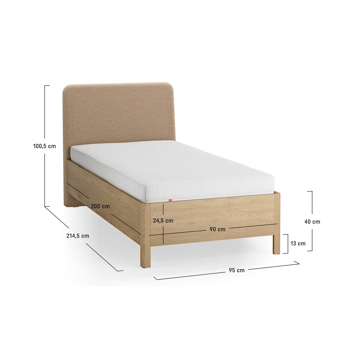 Легло с тапицирана табла Well