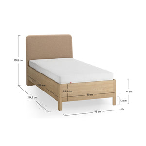 Легло с тапицирана табла Well