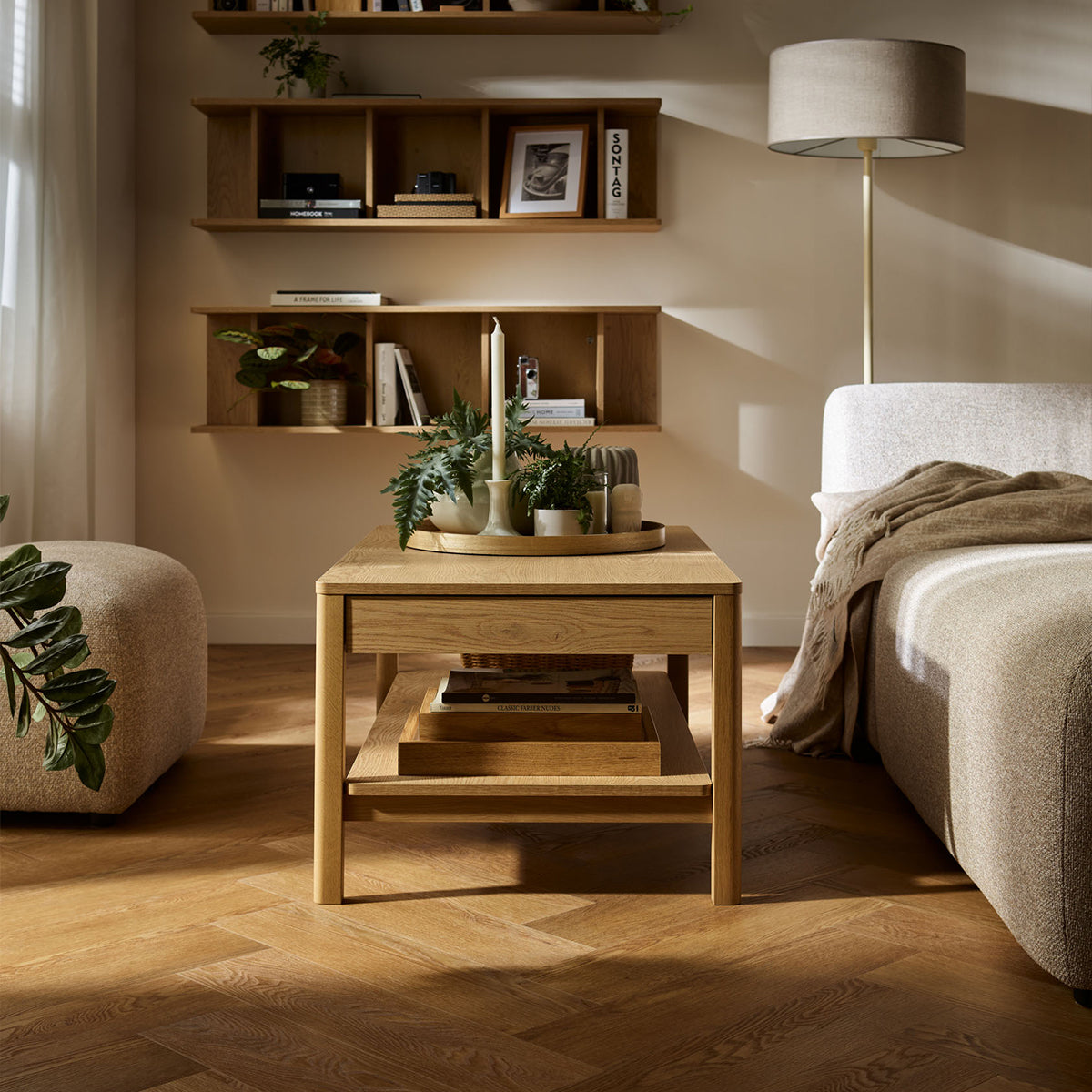 Правоъгълна холна маса с чекмедже Well