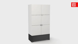 Гардероб 106 x 95 двукрилен с платформа с чекмедже-YOUNG USERS