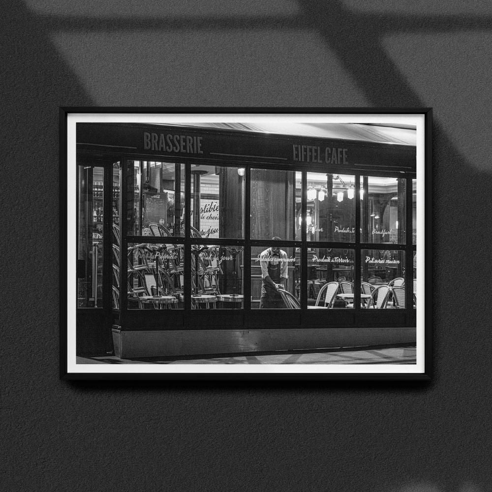 Постер "Brasserie" на Monochrome Hub Gallery от Флор Декор