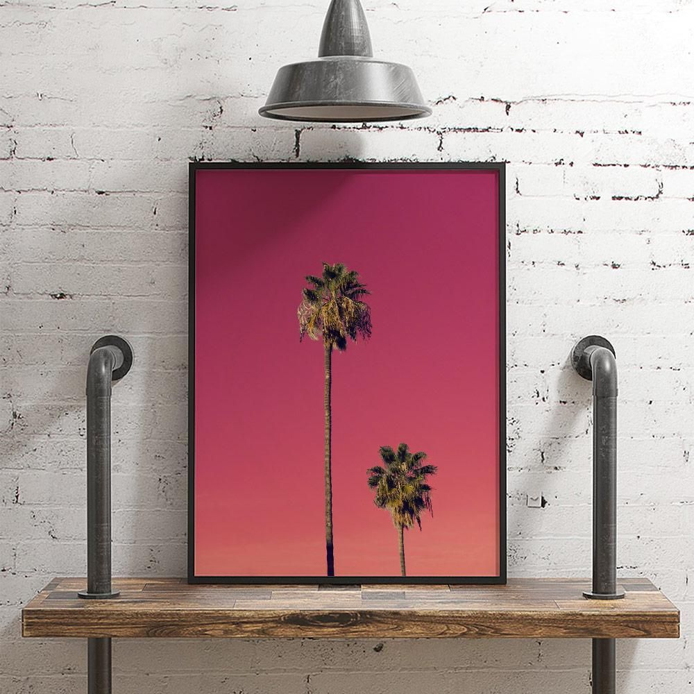 Постер "Red palms-I" на Monochrome Hub Gallery от Флор Декор