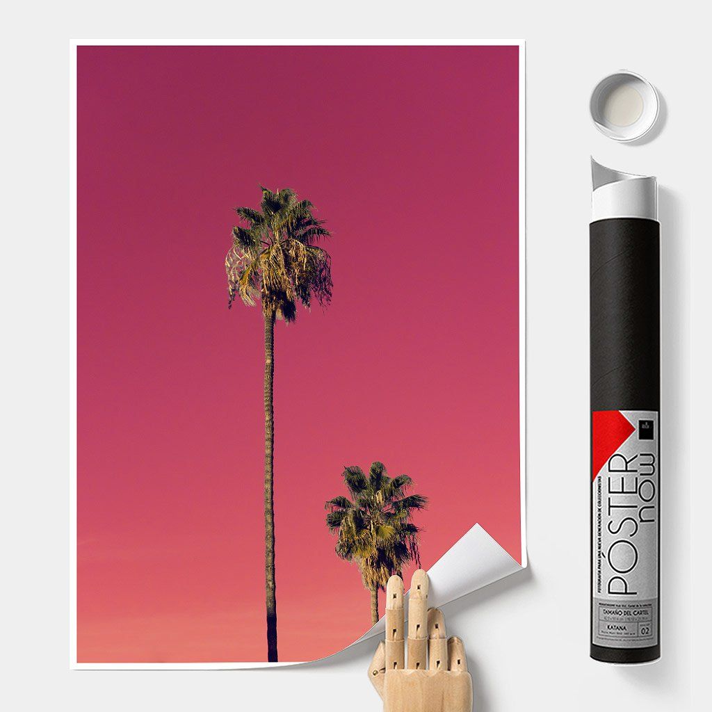 Постер "Red palms-I" на Monochrome Hub Gallery от Флор Декор