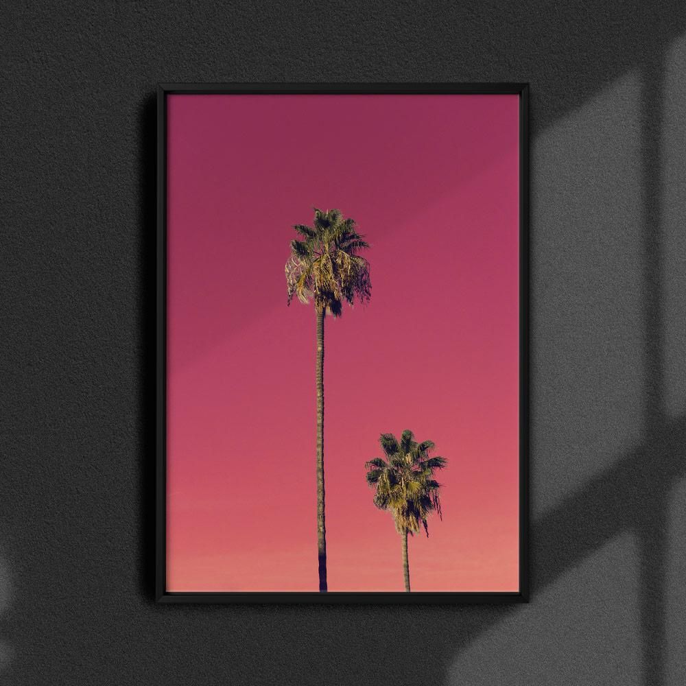 Постер "Red palms-I" на Monochrome Hub Gallery от Флор Декор