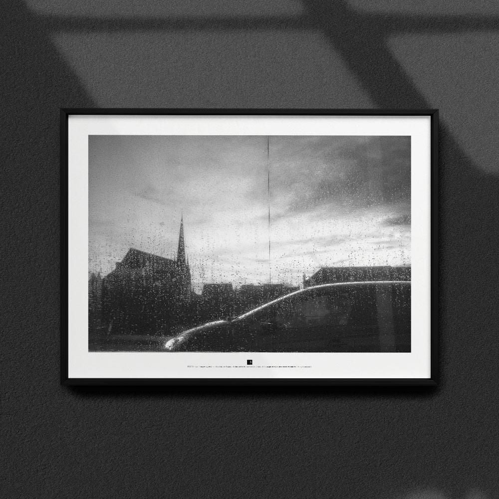 Постер "Rain, Paris-I" на Monochrome Hub Gallery от Флор Декор
