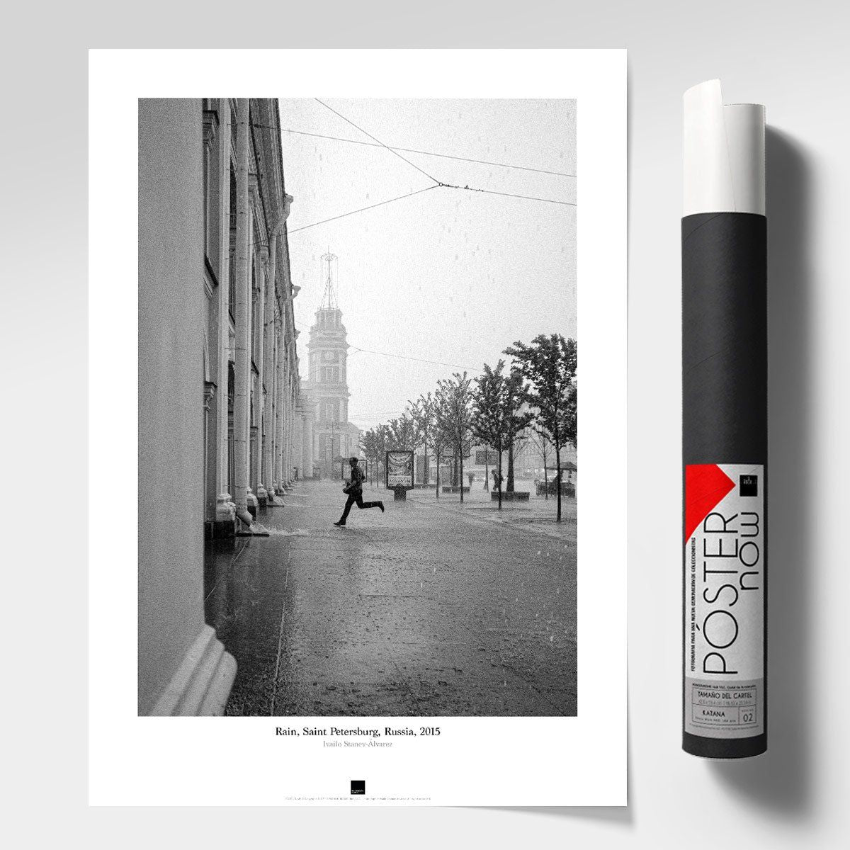 Постер "Rain, St.Petersburg" на Monochrome Hub Gallery от Флор Декор